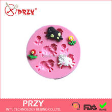 Fondant Cake Decoration Mold Chocolate Mold Wholesale Jelly Mold Free Shipping Hot Sheep /flower Shaped Silicon Moulds PRZY 2024 - buy cheap