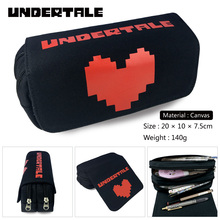 Undertale Love Pencil Bag Anime Sans Papyrus Stationery bag Pen Bag Zipper Purse Cosplay Handbags Women Makeup pouch Otaku Gift 2024 - buy cheap