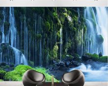 Beibehang Photo 3d Wallpaper natural scenery Mountain stream waterfall  Bedroom Living Room Background 3d Wallpaper behang 2024 - buy cheap