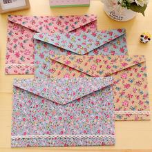 4PCS/Lot  New vintage dots flower lace series A4 documents file bag  File folder stationery Filing Production 2024 - buy cheap