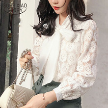 Blusa blanca de chifón con lazo para mujer, ropa Coreana de estilo harajuku, color liso, 2021, 50, 3474 2024 - compra barato