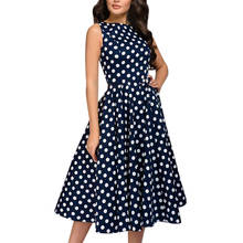 JAYCOSIN Summer Dresses Casual 2019 Ladies' Cute polka-dot Sleeveless Knee-Length O-Neck Elegant Dress Women For Wedding Party 2024 - buy cheap