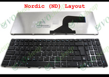 Скандинавская клавиатура ND для ноутбука ASUS G60 K52 G51 G53 N61 U50 X61 G60J G60V G60JX G60VX G73, Черная 2022 - купить недорого