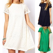 dress women summer 2019  dress women plus size O-Neck  Women Casual Lace Short Dress Tassel Mini Dress  Y502 2024 - buy cheap