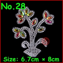 1 pcs Flower Patches  Hotfix Rhinestones Motifs Iron On Motif Badge For Children Kids Women Clothes Weding Party Crystal Patches 2024 - buy cheap