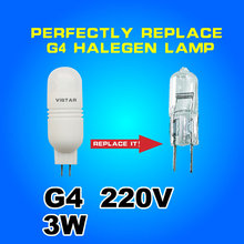 3w G4 LED lamp crystal led bulb 220V G4 light ceramic body led very bright high quality wholesale free shipping 2024 - купить недорого