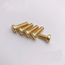 10pcs M5 Slotted slot Cylindrical head screw GB65 brass one line socket Mechanical bolt one line groove screws 6mm-50mm Length 2024 - buy cheap
