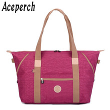 ACEPERCH Casual Female Bags Handbags Women Famous Brand Bolsa Feminia Nylon Shoulder Beach Bag Top-handle Tote Sac Femme 2024 - buy cheap