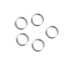 Aleación con base de hierro abierta, piezas de anillos de salto, redondos, chapados en plata, 8mm( 3/8 pulgadas) de diámetro, 500 Uds. (B0095935) 2024 - compra barato