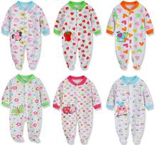 Baby boys girls footies jumpsuit lovely cartoon embroidery bear children clothes cotton long-sleeve onesuits 1 pcs 2024 - buy cheap