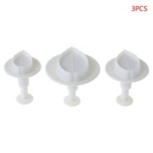 3Pcs/Set Rose Leaf Leaves Plunger Cutter Set Cake Fondant Decorating Sugarcraft Mold 2024 - buy cheap