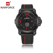 NAVIFORCE мужские повседневные спортивные часы, мужские Водонепроницаемые кожаные кварцевые часы, военные часы, Montre Homme, подарок для мужчин 2024 - купить недорого