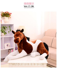 new plush simulation horse toy lovely brown and white horse doll gift toy about 70cm 1449 2024 - buy cheap