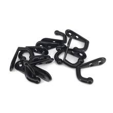 22*12*30mm 10PCS Small antique single hook for clothes wall hanger Robe Coat Wall Hanging Hooks Black Color 2024 - buy cheap