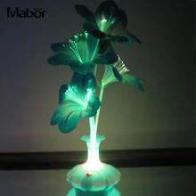 Optical Fiber Lamp Fiber LED Lamp Fiber Flower Light Beautiful Colorful Plastic Kapok Vase Christmas Home Bouquet Room 2024 - buy cheap