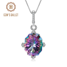GEM'S BALLET 24.21Ct Irregular Shape Natural Rainbow Mystic Quartz Pendant Necklace 925 Sterling Silver for Women Fine Jewelry 2024 - buy cheap