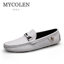 MYCOLEN 2018 New Shoes Men Casual Moccasins Men Loafers High Quality Leather Shoes Men Flats Driving Shoes Zapatos Hombre 2024 - buy cheap