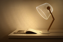 Modern Design Optical illusion 3D LED Lamp as Home Decor Bedroom Night Light Wooden Table Lamp Z Shape Zigzag Office Decor Light 2024 - buy cheap