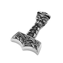 Fashion Celtic Knot Pendant Stainless Steel Thor Hammer Norse Viking Biker Mens Women Pendant Claddagh Style Wholesale 501B 2024 - buy cheap