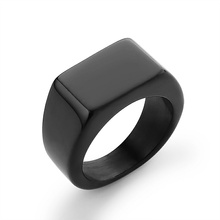 Мужское модное кольцо из нержавеющей стали черного, золотого, серебряного цвета, мужские кольца для мальчиков, мужское кольцо дружбы, простое полированное Ювелирное кольцо для мужчин 2024 - купить недорого
