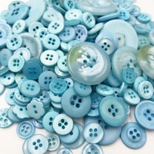 L-azul, 50 gramos de mano de muñeca ropa botones de la resina promociones mixto para coser a libro de recortes PH241 2024 - compra barato