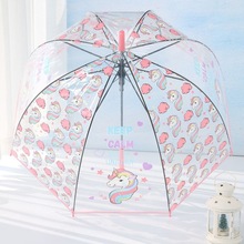 10pcs Unicorn Umbrella Windproof Folding Umbrellas Women Raingear Long Handle Transparent Cute Cartoon Sunny and Rainy Umbrellas 2024 - buy cheap