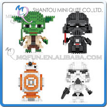 Mini Qute LNO Kawaii Star War Stormtrooper yoda Darth Vader plastic movie building blocks brick model figures educational toy 2024 - buy cheap