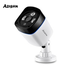 AZISHN-cámara IP con sensor SC4239, videocámara de seguridad tipo bala con visión nocturna, impermeable, 25M, 1/2 MP, H.265, DC12V/POE 48V 2024 - compra barato