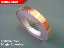 (14mm * 30M * 0,06mm) cinta adhesiva de lámina de cobre de conducción de un solo lado para interferencia de ondas electromagnéticas, Máscara protectora EMI 2024 - compra barato