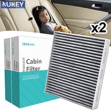 Filtro de ar da cabine de carro 2 peças, com carbono ativado, para nissan murano z50 teana j31 x-trail t30 peugeot 4007 4008 2024 - compre barato