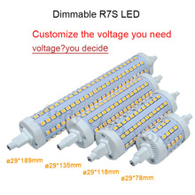 Lámpara LED R7S regulable, 7w, 78mm, 14w, 118mm, R7S, ángulo de 360 grados, lámpara halógena como AC85-265V, Envío Gratis 2024 - compra barato