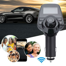 Автомобильный Bluetooth беспроводной Mp3 плеер Handsfree автомобильный комплект fm-передатчик 5V 2.1A USB зарядное устройство ЖК-дисплей Автомобильный FM модулятор 2024 - купить недорого