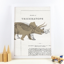 Triceratops cartazes e impressões arte da parede do berçário decorativo dinossauro pintura em tela quadros de parede crianças meninos quarto decoração 2024 - compre barato