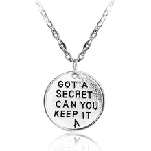 Collar con colgante de color plateado para hombres y mujeres, joyería con letras "Pretty Little Liars Got A Secret Can You Keep It", envío directo 2024 - compra barato