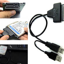 Hard Disk Drive SATA 7+15 Pin 22 to USB 2.0 Adapter Cable For 2.5 HDD Laptop 2024 - buy cheap