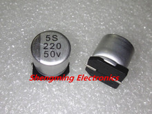 20pcs 220uf 50v smd capacitor eletrolítico de alumínio 10x10mm 2024 - compre barato