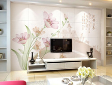 Papel tapiz de flores para pared, mural de orquídeas Simple y elegante, papel tapiz para hotel, restaurante, sala de estar, sofá, pared de TV y dormitorio 2024 - compra barato
