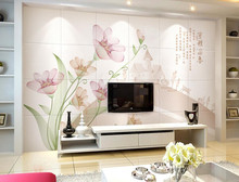 Wallpaper murals flowers,Simple elegant orchid mural papel de parede,hotel restaurant living room sofa TV wall bedroom wallpaper 2024 - buy cheap