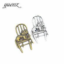 YuenZ 5 шт. антикварное серебряное цветное кресло кошка Шарм подходит для стиля браслетов ожерелье сделай сам металлические ювелирные изделия 41*22 мм D9169 2024 - купить недорого