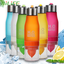 HILIFE Sports Cycling Camping Bottle Fruit Lemon Juice Shaker Drink Bottles Plastic Water Bottle with Infuser Leak-proof  650ml 2024 - buy cheap