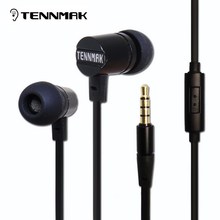 Tennmak-auriculares de Metal con micrófono, dispositivo de audio con sonido claro y remoto, de color negro, 3,5mm 2024 - compra barato