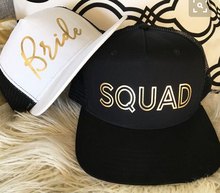 gold bride squad hats caps Bachelorette wedding favor gifts bridal shower party decorations 2024 - buy cheap