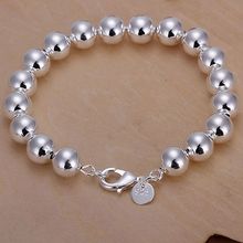 Wedding Gifts Delicate Silver Color Bracelets For Women Charm Fashion Jewelry 10mm Hollow Beads Bracelet Axoajova H136-2 2024 - buy cheap