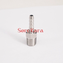 High Pressure Hose Barb I/D 6mm x 1/4" BSPT Male Thread 304 Stainless steel coupler Splicer Connector fitting for Fuel Gas Water 2024 - buy cheap