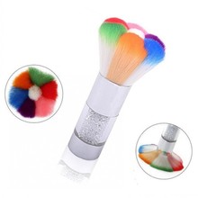 Cepillo de limpieza de uñas con mango de diamantes de imitación, 1 unidad, elimina el polvo en polvo, cepillo para Gel acrílico UV para manicura y arte para uñas, herramienta de cuidado DB3 2024 - compra barato