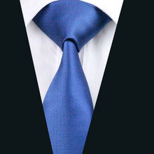 DH-429 corbata de seda azul liso para hombre, corbatas de Jacquard 100% de seda para hombre, envío gratis 2024 - compra barato