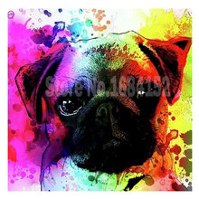 Pintura de diamante 5D DIY de perro Pug, bordado de animales, mosaico cuadrado completo, regalo de decoración de diamantes de imitación 2024 - compra barato