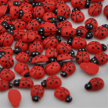 50/100pcs Mini Wooden Ladybug Stickers Easter Decoration Cute Fridge for Scrapbooking 9x13MM WB143 2024 - buy cheap