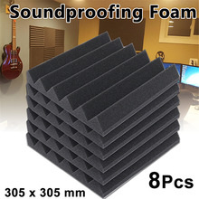 8PCS 30.5x30.5 x4.5cm Black Acoustic Foam Soundproofing Foam Acoustic Sound Treatment Sound-absorbing Sponge For Control Noise 2024 - buy cheap