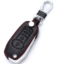 Genuine Leather Remote Key Case Shell Cover For Ford Mondeo Mk3 Transit Custom Fusion Edge Mondeo Mustang For Ford Keys Keychain 2024 - buy cheap